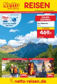 Netto Prospekt Cover – Netto Reisen