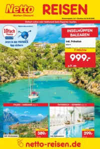 Netto Prospekt Cover – Netto Marken-Discount Reisen